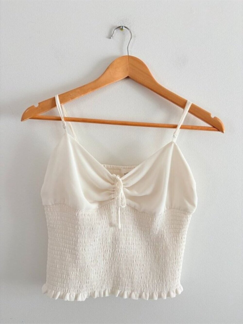 Aritzia Wilfred Ballet Camisole Tank Top Chiffon Light Birch White Size Medium - Picture 4 of 7
